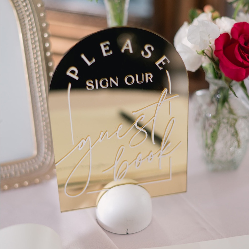 Golden Wedding Signs - “Cards and Gifts” and “Please Sign Our Guest Book”